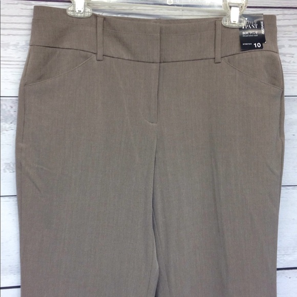 NY & CO The 7th Ave Bootcut Pant Tan 10 Average - Picture 3 of 8